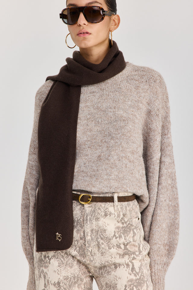 סוודר פרזנט פלאפי בז' טראפל