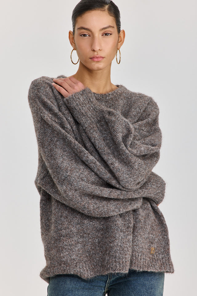 סוודר פרזנט פלאפי אפור