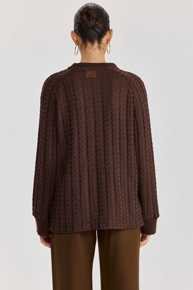 סריג ספייסי LEAGUE חום שוקולד