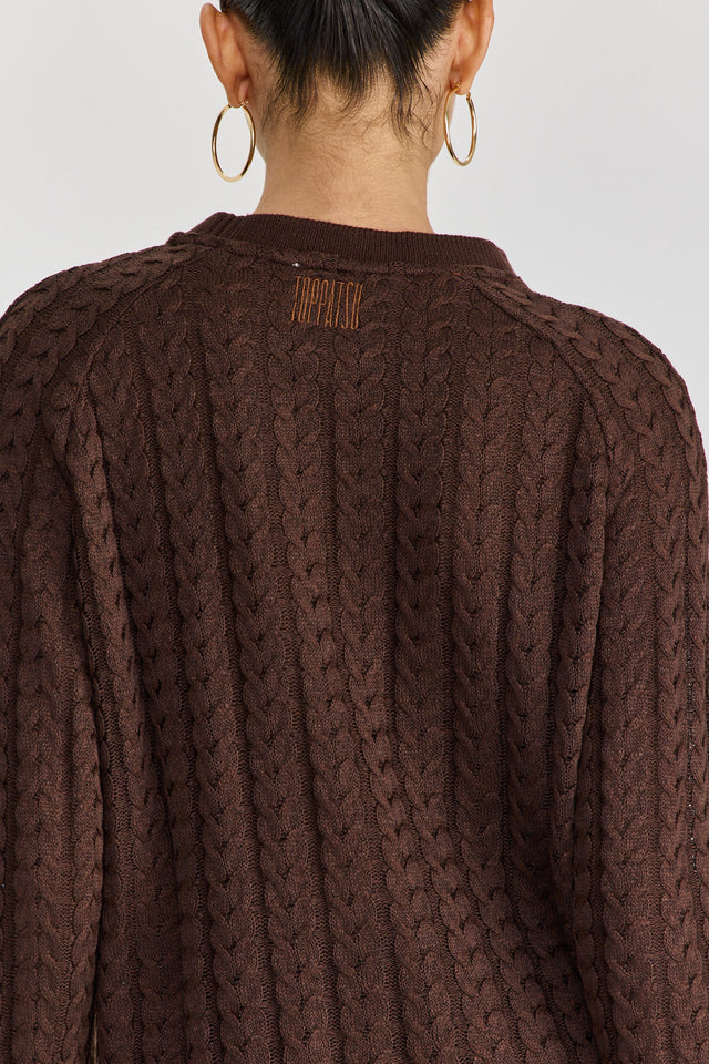 סריג ספייסי LEAGUE חום שוקולד