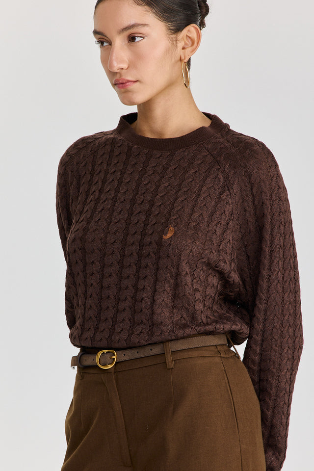 סריג ספייסי LEAGUE חום שוקולד