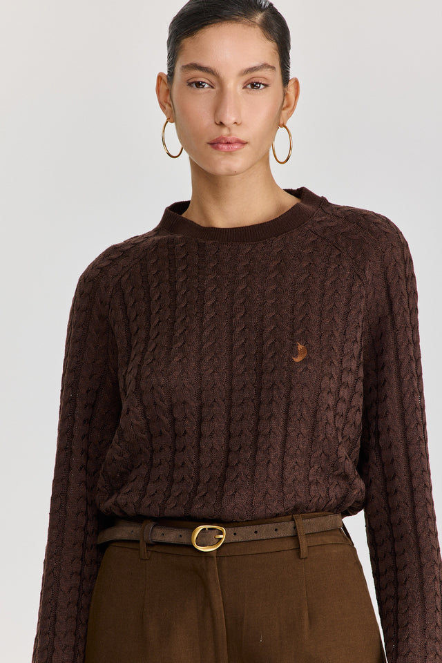 סריג ספייסי LEAGUE חום שוקולד