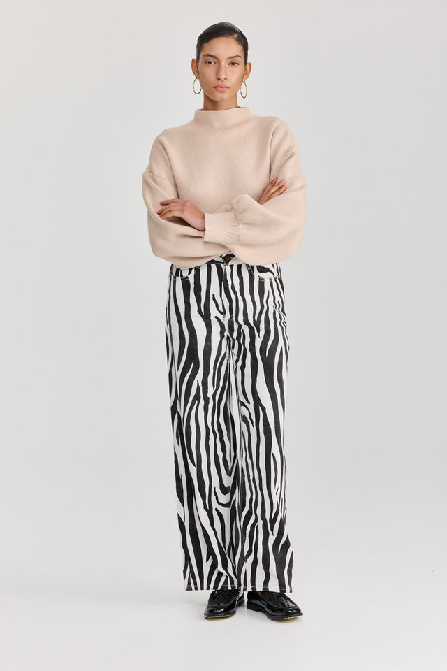 מכנסי ג'ינס זברה