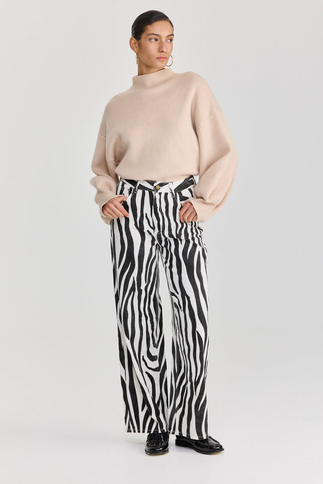 מכנסי ג'ינס זברה