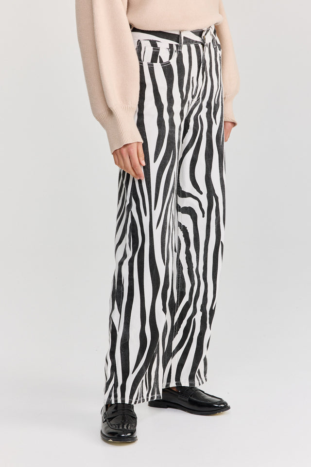 מכנסי ג'ינס זברה