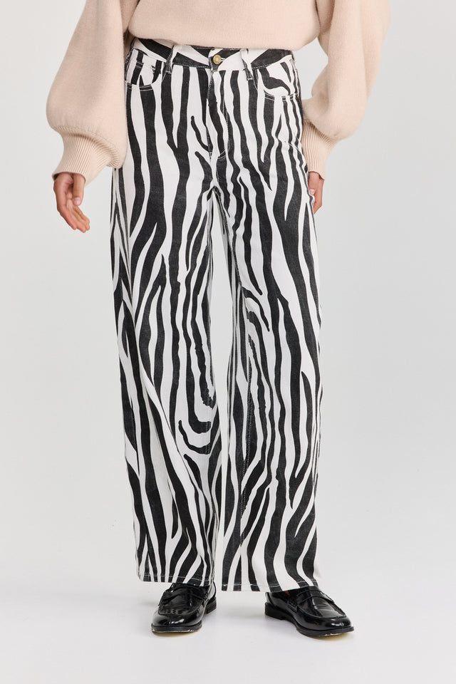 מכנסי ג'ינס זברה