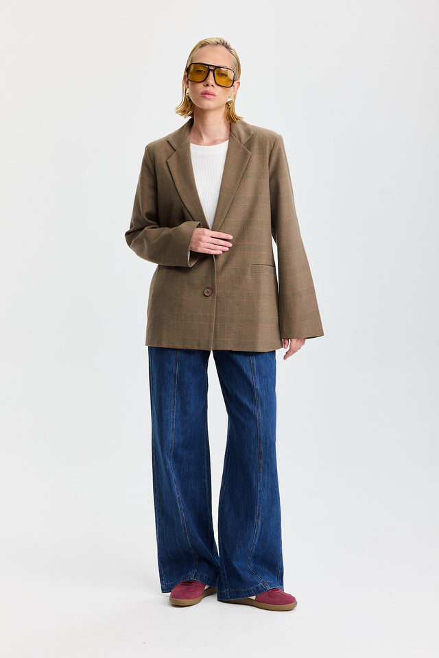 מכנסי ג'ינס בייגל ספייסי גומי זיפר כחול כהה