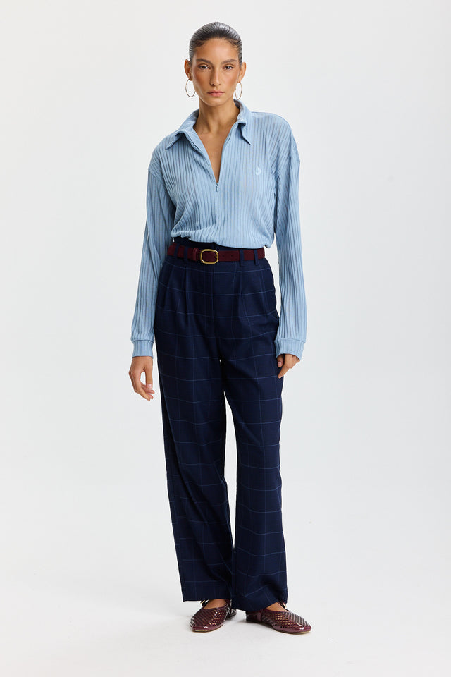 מכנסיים מחוייטים טירמיסו משובץ נייבי