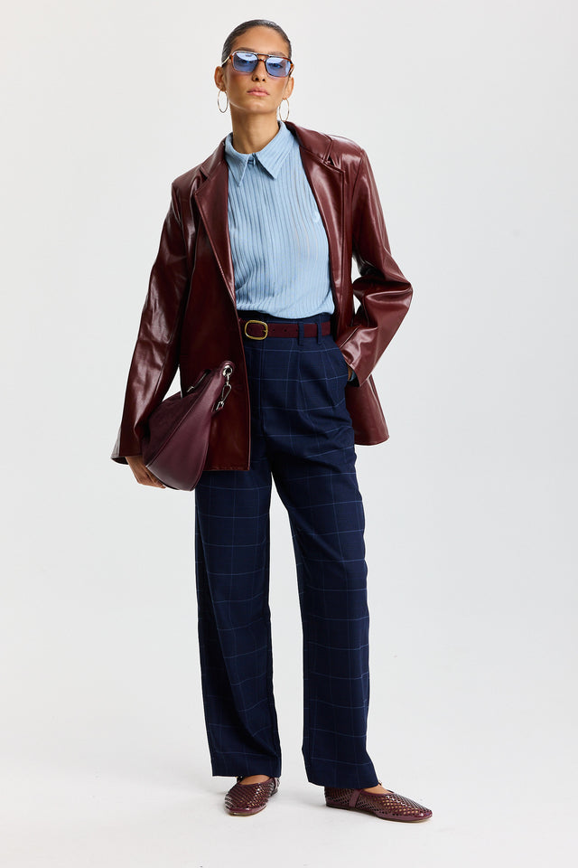 חולצת זיפר וונט שרוולים ארוכים כחולה