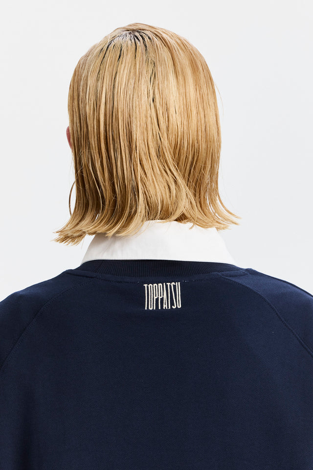 סווטשירט ספייסי סקווד שרוול ארוך רגלן נייבי