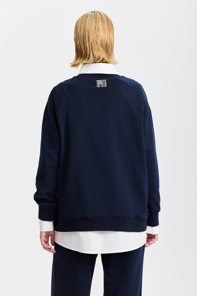 סווטשירט ספייסי סקווד שרוול ארוך רגלן נייבי