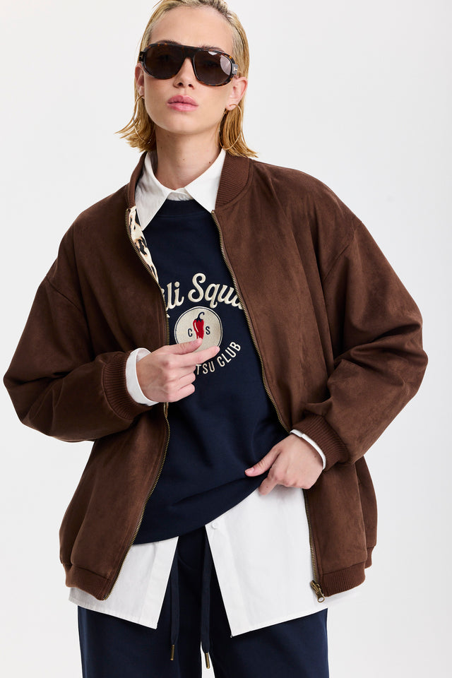 סווטשירט ספייסי סקווד שרוול ארוך רגלן נייבי