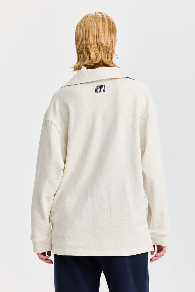 סווטשירט זיפר ספייסי צ'ילי סקווד שמנת מלאנז'