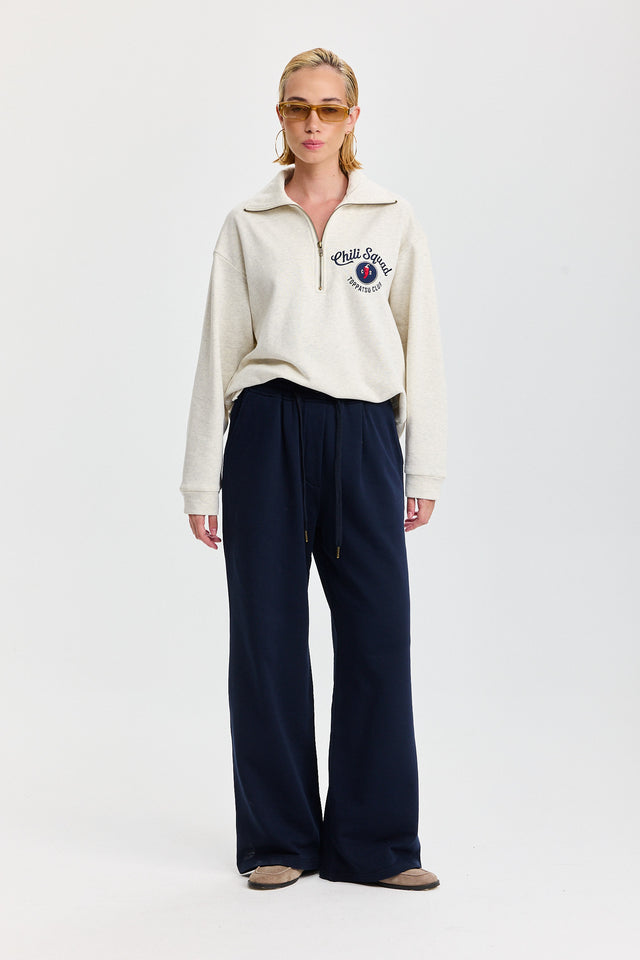 מכנסיים ארוכים סווטשירט פופקורן נייבי