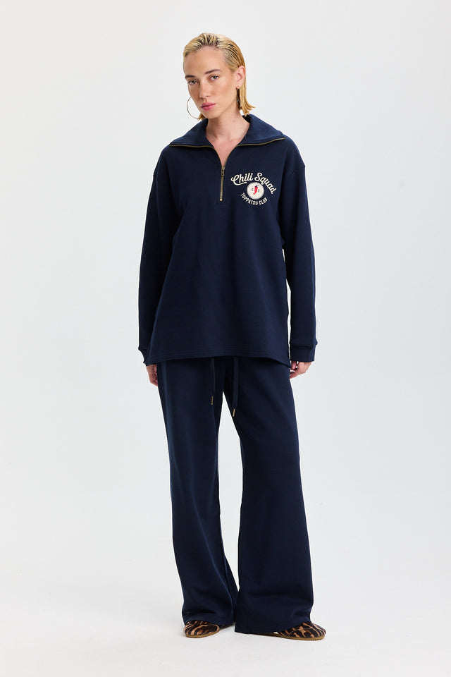 סווטשירט זיפר ספייסי צ'ילי סקווד נייבי