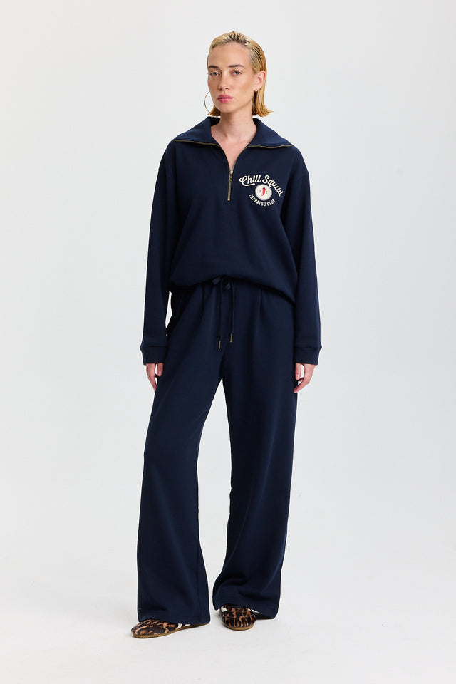 סווטשירט זיפר ספייסי צ'ילי סקווד נייבי