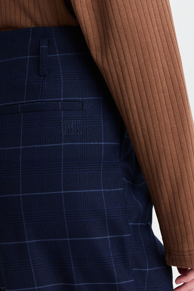 מכנסיים מחוייטים טירמיסו משובץ נייבי