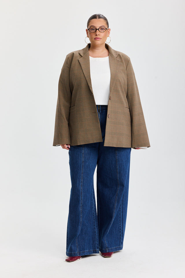 חולצת ספייסי ריב ארוכה לבנה