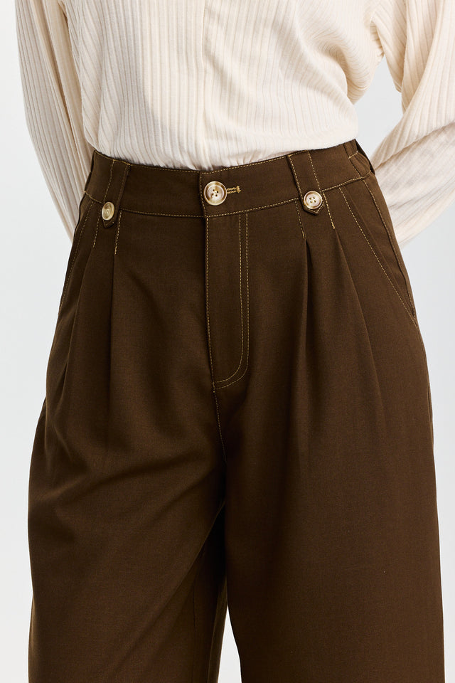 מכנסיים מחוייטים מילקשייק תיפורים קונטרסט כחול עמוק