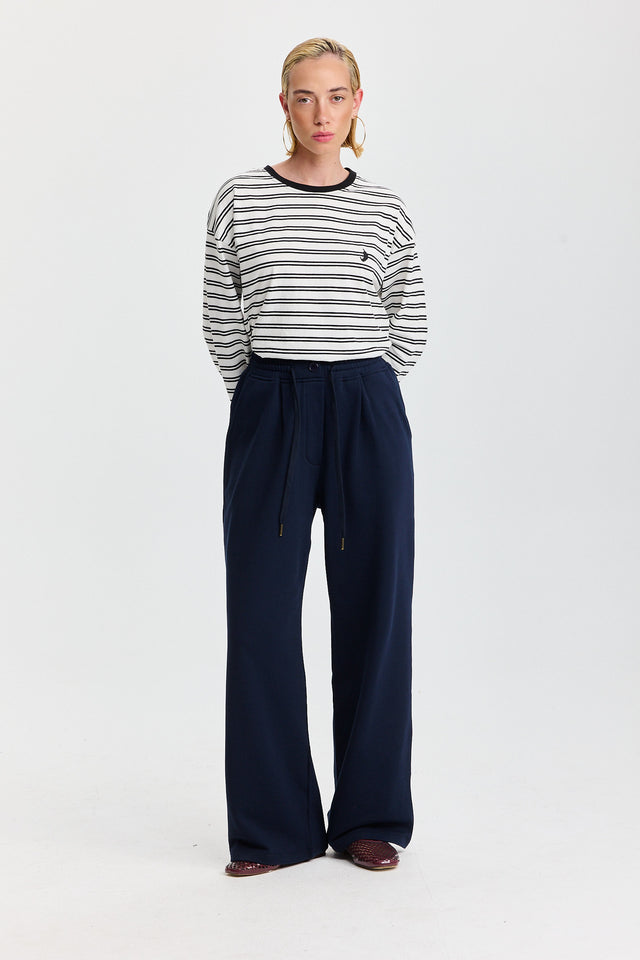 מכנסיים ארוכים סווטשירט פופקורן נייבי