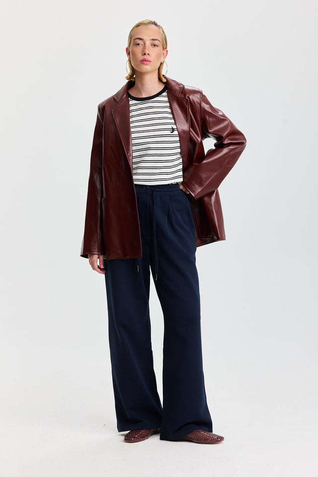 מכנסיים ארוכים סווטשירט פופקורן נייבי