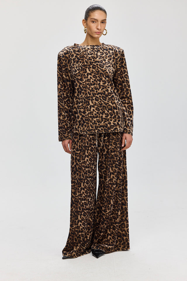 חולצת קטיפה פנקייק מנומרת