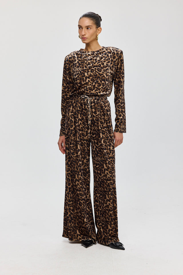 חולצת קטיפה פנקייק מנומרת