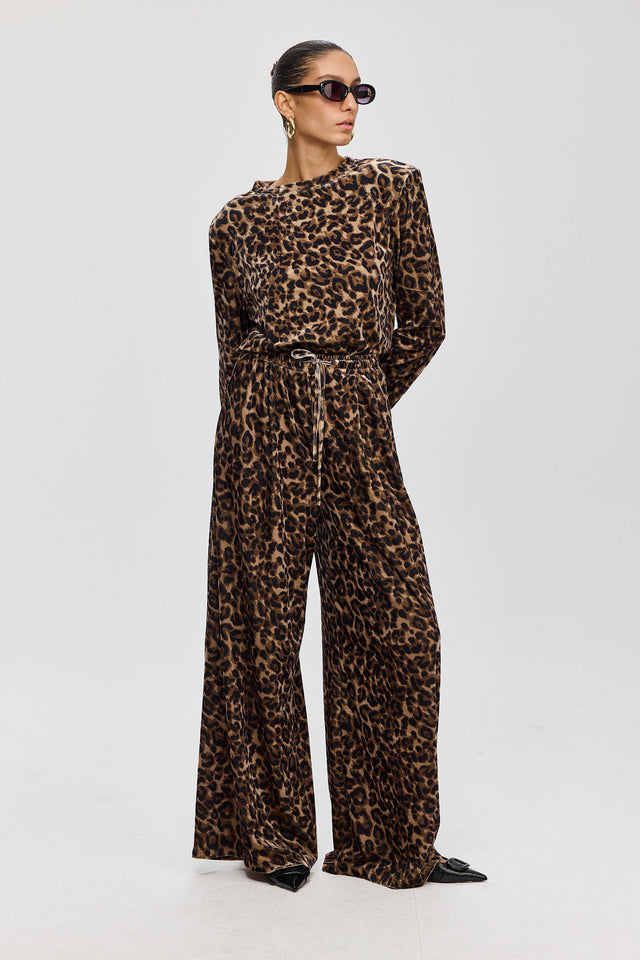 חולצת קטיפה פנקייק מנומרת