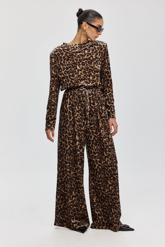 חולצת קטיפה פנקייק מנומרת