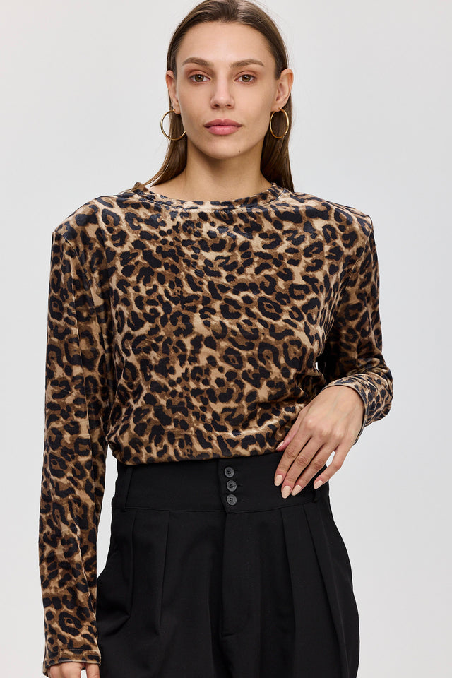 חולצת קטיפה פנקייק מנומרת