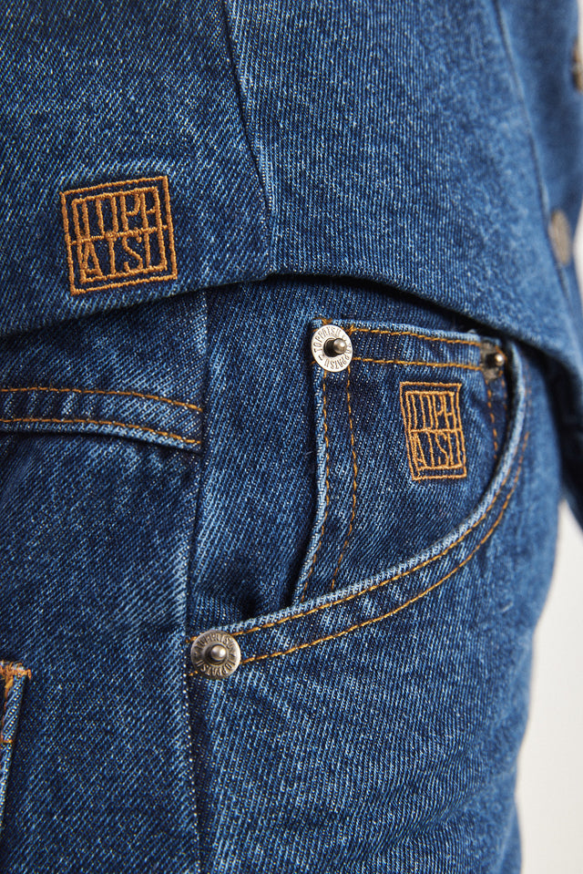 חצאית מיני ג'ינס כחול