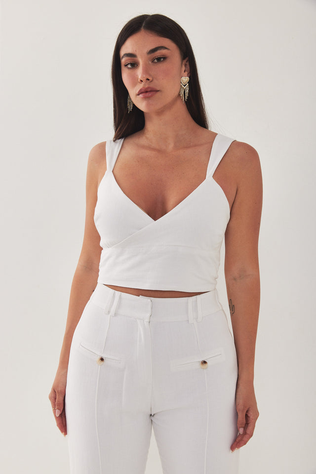 גופיית מעטפת HOLIDAY לבנה