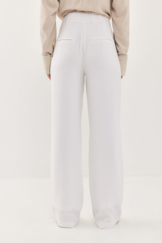 מכנסי פשתן נואל לבן