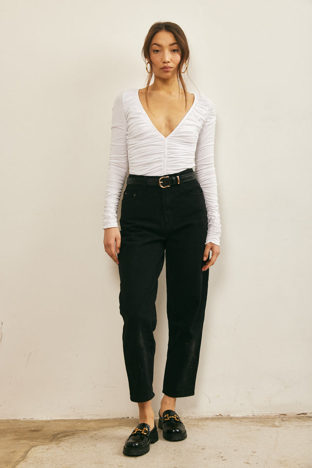 בגד גוף כיווצים לבן