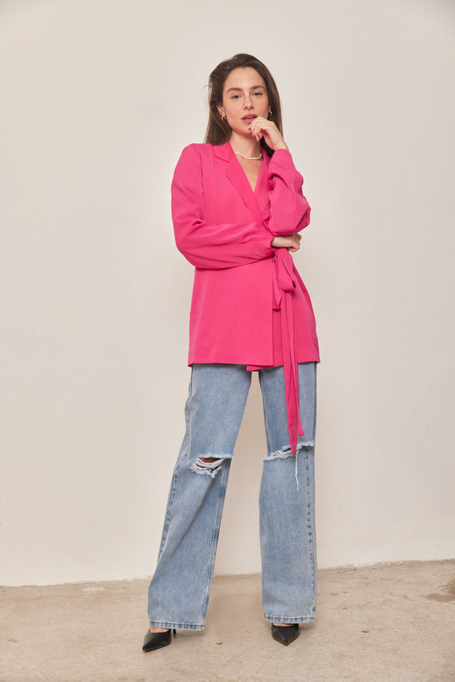 ז'קט קשירה קוסמו ורוד