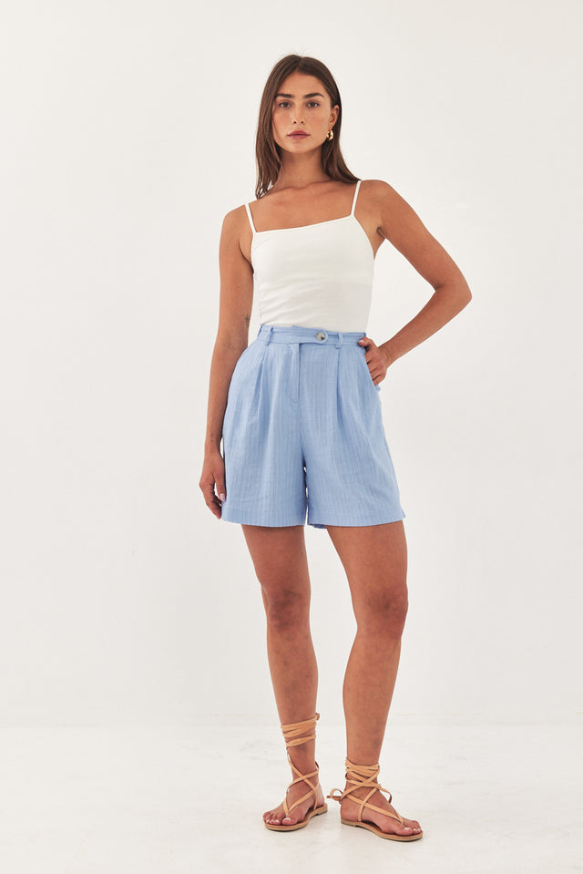 גופיית ריב טופ פנימי אמה לבנה