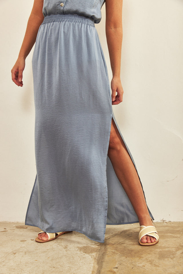 חצאית מקסי מיקונוס כחולה