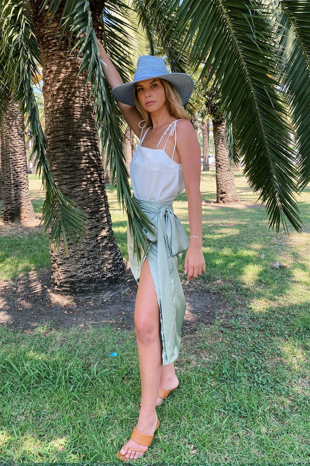 חצאית מעטפת מיאגי מידי מנטה