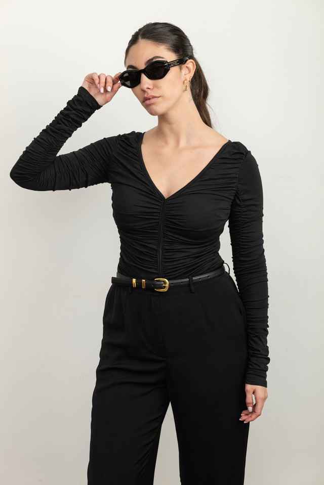 בגד גוף כיווצים לבן