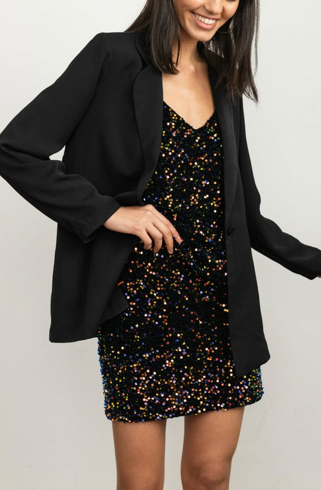 חצאית מיני פאייטים מולטי