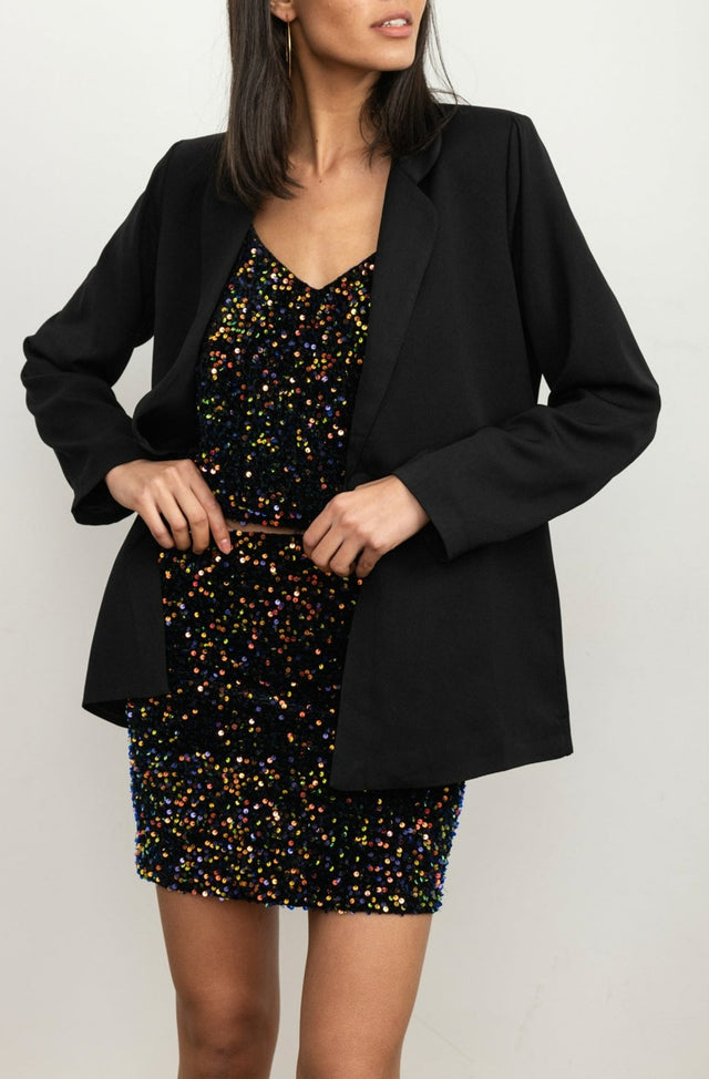 חצאית מיני פאייטים מולטי