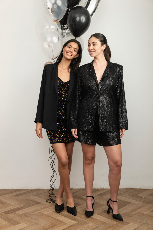 חצאית מיני פאייטים מולטי