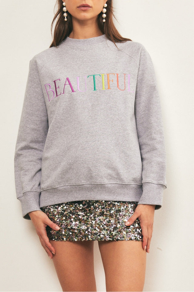 חצאית פאייטים מיני כסופה כהה