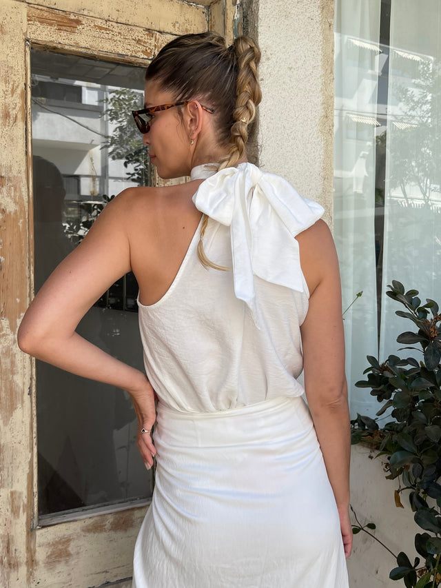 גופיית קולר סיסיל לבנה