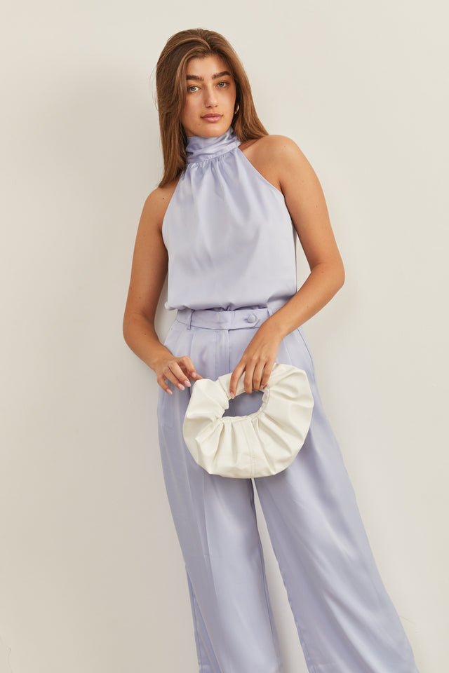 גופיית קולר סיקרט סאטן תכלת