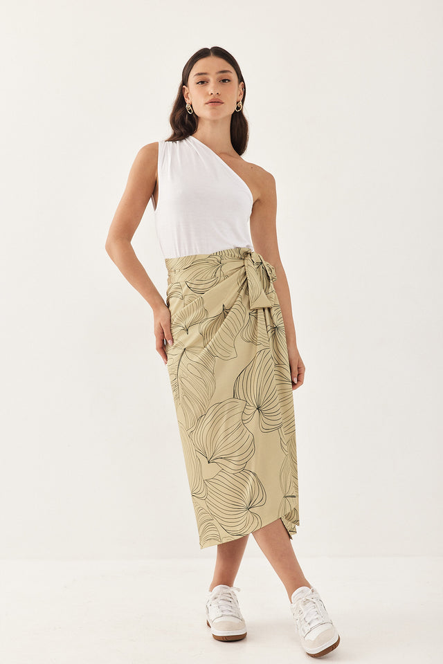 גופיית כתף אחת טרי לבנה