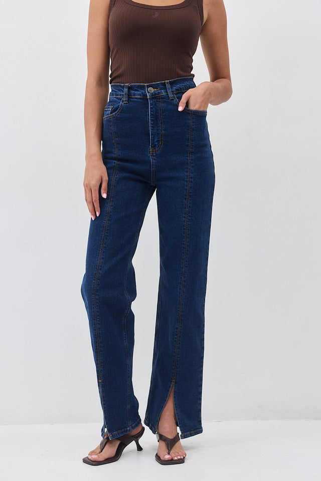 מכנסי ג'ינס גולדי שליץ אמצעי כחול כהה