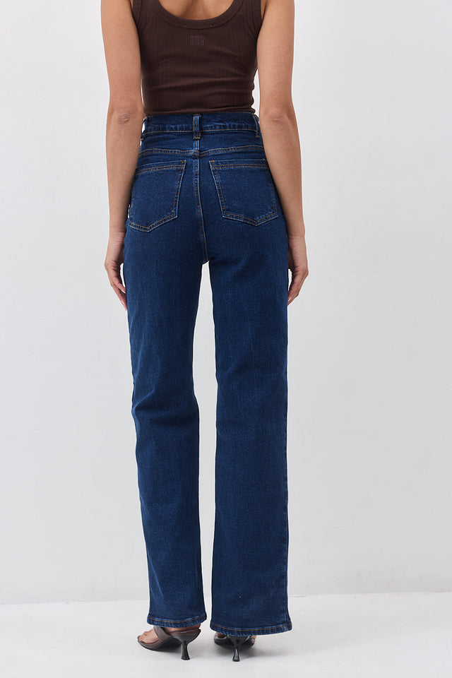 מכנסי ג'ינס גולדי שליץ אמצעי כחול כהה