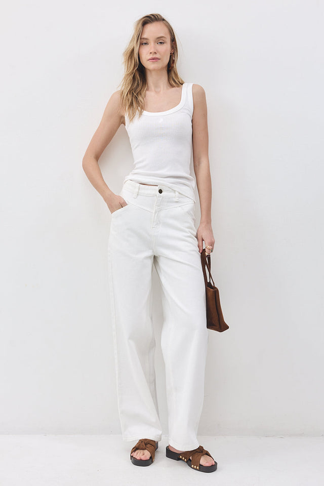 מכנסי ג'ינס ברנדי לבן