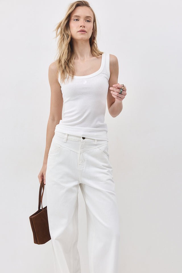 מכנסי ג'ינס ברנדי לבן